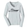 Ladies Long Sleeve Fan Favorite V Neck Tee Thumbnail