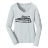 Ladies Long Sleeve Fan Favorite V Neck Tee Thumbnail