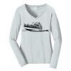 Ladies Long Sleeve Fan Favorite V Neck Tee Thumbnail