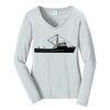 Ladies Long Sleeve Fan Favorite V Neck Tee Thumbnail