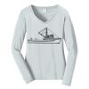 Ladies Long Sleeve Fan Favorite V Neck Tee Thumbnail