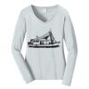 Ladies Long Sleeve Fan Favorite V Neck Tee Thumbnail