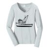 Ladies Long Sleeve Fan Favorite V Neck Tee Thumbnail