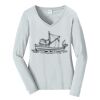 Ladies Long Sleeve Fan Favorite V Neck Tee Thumbnail