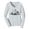 Ladies Long Sleeve Fan Favorite V Neck Tee Thumbnail