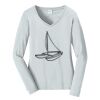 Ladies Long Sleeve Fan Favorite V Neck Tee Thumbnail