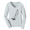 Ladies Long Sleeve Fan Favorite V Neck Tee Thumbnail