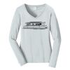 Ladies Long Sleeve Fan Favorite V Neck Tee Thumbnail