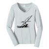 Ladies Long Sleeve Fan Favorite V Neck Tee Thumbnail