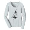 Ladies Long Sleeve Fan Favorite V Neck Tee Thumbnail