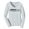 Ladies Long Sleeve Fan Favorite V Neck Tee Thumbnail