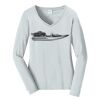 Ladies Long Sleeve Fan Favorite V Neck Tee Thumbnail