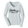 Ladies Long Sleeve Fan Favorite V Neck Tee Thumbnail