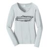 Ladies Long Sleeve Fan Favorite V Neck Tee Thumbnail