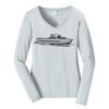 Ladies Long Sleeve Fan Favorite V Neck Tee Thumbnail