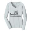 Ladies Long Sleeve Fan Favorite V Neck Tee Thumbnail