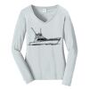 Ladies Long Sleeve Fan Favorite V Neck Tee Thumbnail