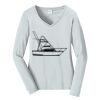 Ladies Long Sleeve Fan Favorite V Neck Tee Thumbnail