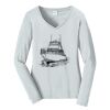 Ladies Long Sleeve Fan Favorite V Neck Tee Thumbnail