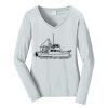 Ladies Long Sleeve Fan Favorite V Neck Tee Thumbnail