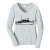 Ladies Long Sleeve Fan Favorite V Neck Tee Thumbnail