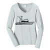 Ladies Long Sleeve Fan Favorite V Neck Tee Thumbnail