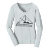 Ladies Long Sleeve Fan Favorite V Neck Tee Thumbnail