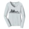 Ladies Long Sleeve Fan Favorite V Neck Tee Thumbnail