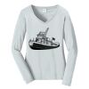 Ladies Long Sleeve Fan Favorite V Neck Tee Thumbnail