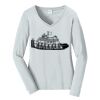 Ladies Long Sleeve Fan Favorite V Neck Tee Thumbnail