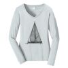 Ladies Long Sleeve Fan Favorite V Neck Tee Thumbnail