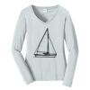 Ladies Long Sleeve Fan Favorite V Neck Tee Thumbnail