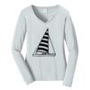 Ladies Long Sleeve Fan Favorite V Neck Tee Thumbnail