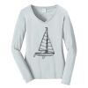 Ladies Long Sleeve Fan Favorite V Neck Tee Thumbnail