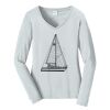 Ladies Long Sleeve Fan Favorite V Neck Tee Thumbnail