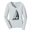 Ladies Long Sleeve Fan Favorite V Neck Tee Thumbnail