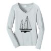 Ladies Long Sleeve Fan Favorite V Neck Tee Thumbnail