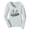 Ladies Long Sleeve Fan Favorite V Neck Tee Thumbnail