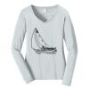 Ladies Long Sleeve Fan Favorite V Neck Tee Thumbnail