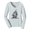 Ladies Long Sleeve Fan Favorite V Neck Tee Thumbnail