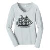 Ladies Long Sleeve Fan Favorite V Neck Tee Thumbnail