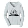 Ladies Long Sleeve Fan Favorite V Neck Tee Thumbnail