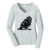 Ladies Long Sleeve Fan Favorite V Neck Tee Thumbnail