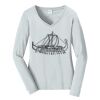 Ladies Long Sleeve Fan Favorite V Neck Tee Thumbnail