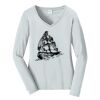 Ladies Long Sleeve Fan Favorite V Neck Tee Thumbnail