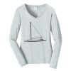 Ladies Long Sleeve Fan Favorite V Neck Tee Thumbnail