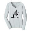 Ladies Long Sleeve Fan Favorite V Neck Tee Thumbnail