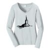 Ladies Long Sleeve Fan Favorite V Neck Tee Thumbnail