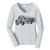 Ladies Long Sleeve Fan Favorite V Neck Tee Thumbnail