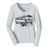 Ladies Long Sleeve Fan Favorite V Neck Tee Thumbnail